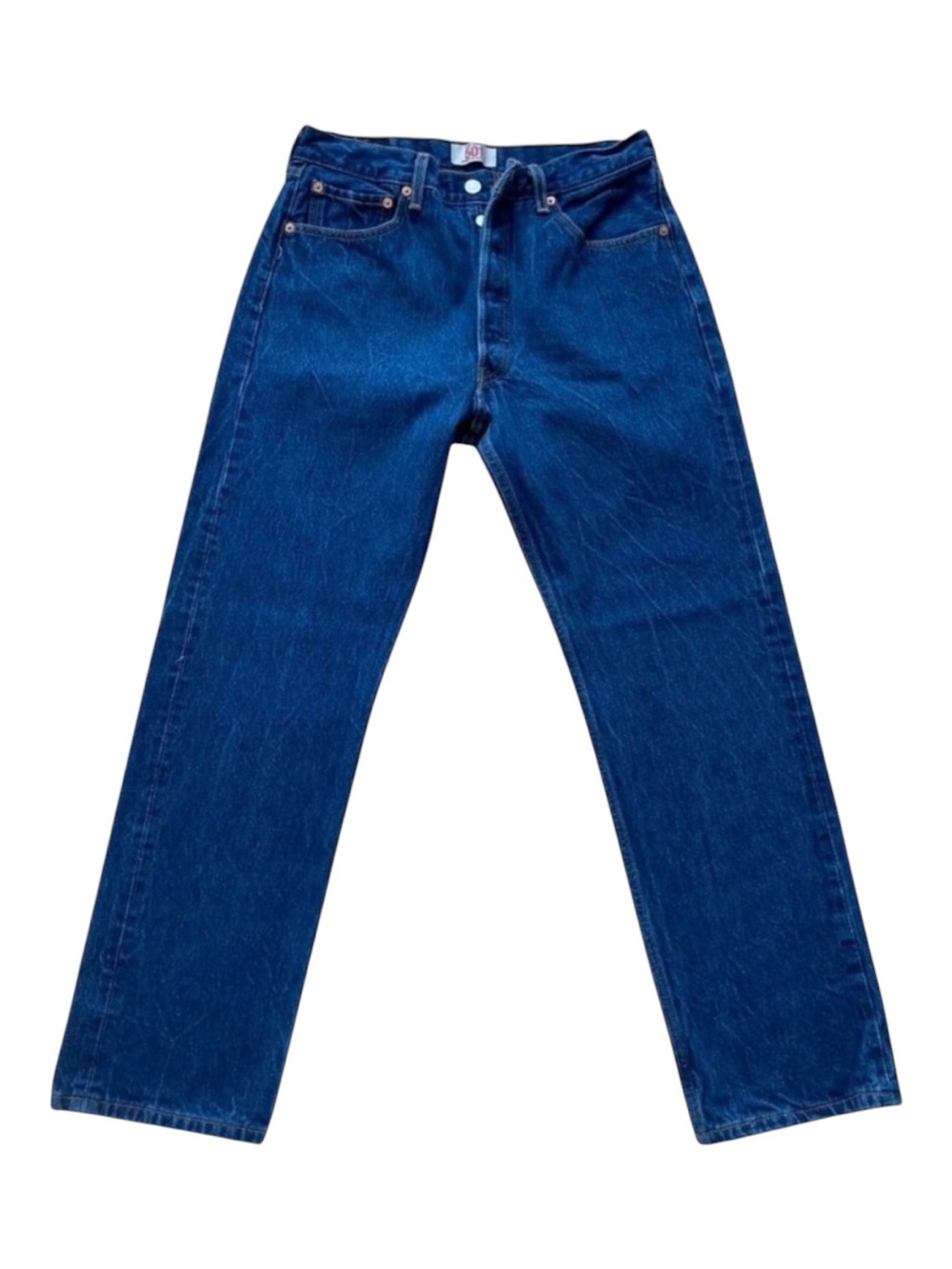 Levis Original 501 XX Straight Leg Button Fly Mens Jeans W34 L33 Blue Denim
